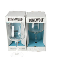 Load image into Gallery viewer, 2 x Lone Wolf Gin Balloon Glasses.