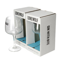 Load image into Gallery viewer, 2 x Lone Wolf Gin Balloon Glasses.