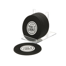 Load image into Gallery viewer, 4 x 4 pack Official Jack Daniels "MAKE IT COUNT" VINYL COASTERS (16 Coasters)