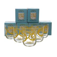 Load image into Gallery viewer, 6 x MALFY Retro GIN GLASSES Limited Edition Collectable Boxed. Bar. Party