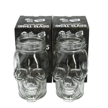 Load image into Gallery viewer, 2 X New Rare Brand New Dead Mans Fingers Skull Head Spiced Rum Glass CE Gift Bar