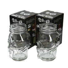 Load image into Gallery viewer, 2 X New Rare Brand New Dead Mans Fingers Skull Head Spiced Rum Glass CE Gift Bar