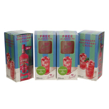 Load image into Gallery viewer, 4 x Smirnoff raspberry crush vodka glass