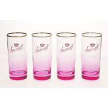 Load image into Gallery viewer, 4 x Smirnoff raspberry crush vodka glass
