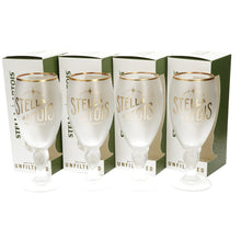 Load image into Gallery viewer, 4 x Stella Artois Special Edition Frosted Glasses 1/2 Pint mancave collecatbles