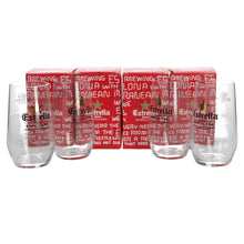 Load image into Gallery viewer, 4 x Estrella New Design, Black Writing With Gold Star. Bar Party. Collectables