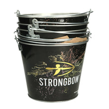 Load image into Gallery viewer, 5 x Strongbow NEW Black Metal Ice Bucket Drink Holder Cooler Home Bar Pub 9''