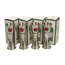 Load image into Gallery viewer, 4 x 25ml/50ml Spirit Measure Double Jigger Tanqueray. Bar. Party. London Dry