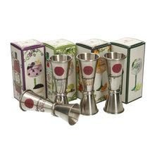 Load image into Gallery viewer, 4 x 25ml/50ml Spirit Measure Double Jigger Tanqueray. Bar. Party. Mixed