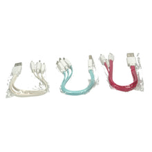 Load image into Gallery viewer, 3 in 1 Multi charger USB Charging Cable For iPhone & Android Phone. multi cable WHITE