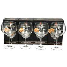 Load image into Gallery viewer, 4 x Whitley Neill Balloon Glasses. Black BOXED. NEW Design. Party. Pub. BAR