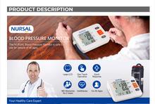 Load image into Gallery viewer, NURSAL UPPER ARM DIGITAL BLOOD PRESSURE MONITOR AUTOMATIC BLOOD PRESSURE MACHINE