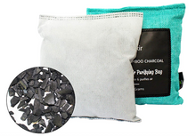 Load image into Gallery viewer, ELYXIR Bamboo Charcoal Air Purifying Bag (4x200g) + 4 Hooks 100% Bamboo Active