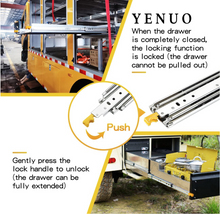 Load image into Gallery viewer, YENUO Heavy Duty Drawer Runners Slides Heavy Draw with Lock 12 inch