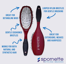Load image into Gallery viewer, Spornette Looper Brush for Hair Extensions and Wigs, Extensions Wig Hair Brush
