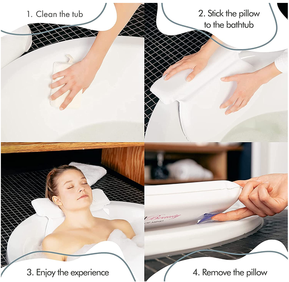 Massaging deals bath pillow