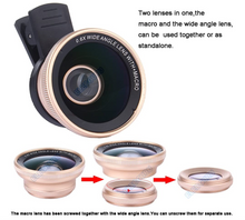 Load image into Gallery viewer, Elecguru HD Clip on Camera Lens Kit Universal 18X Zoom Telephoto Lens 15X Macro