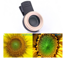 Load image into Gallery viewer, Elecguru HD Clip on Camera Lens Kit Universal 18X Zoom Telephoto Lens 15X Macro