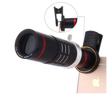 Load image into Gallery viewer, Elecguru HD Clip on Camera Lens Kit Universal 18X Zoom Telephoto Lens 15X Macro
