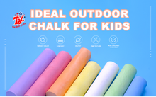 Load image into Gallery viewer, 4 X 20 = 80 Sticks Pavement Path Street Jumbo Chalk 7 Assorted Colours Thick