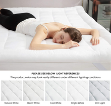 Load image into Gallery viewer, Bedsure Mattress Topper Double EURO Quilted Mattress Cover Double Bed Size +38CM