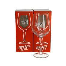 Load image into Gallery viewer, Aperol Spritz Cocktail Glass New Clear design 51cl SET OF 4 collectables mancave