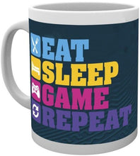 Load image into Gallery viewer, Gamer at work Eat. Sleep. Game. Repeat. Mug 300ml