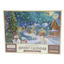 Load image into Gallery viewer, Advent Calendar Jigsaw Puzzle, 24 Christmas Puzzle Boxes, Family Holiday Jigsaw FESTIVE TOWN
