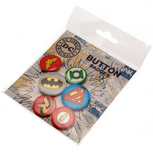 Load image into Gallery viewer, DC Comics Button Badge Set SUPERMAN BATMAN COLLECTABLES
