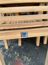 Load image into Gallery viewer, Teak Square To Rectangle 120-170cm Table 4cm Top 6 Stackable chairs (SECONDS)
