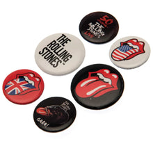 Load image into Gallery viewer, The Rolling Stones Button Badge Set 6PK COLLECTABLES. MUSIC MANIA

