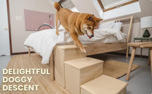 Load image into Gallery viewer, PET AWESOME Dog Stairs with Storage and Adjustable Steps for a Puppy, S.M BEIGE
