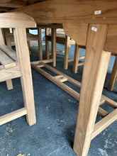 Load image into Gallery viewer, Teak Garden 180-240cm Rectangle Extending Table 4cm + 8 Warwick chairs (SECONDS)
