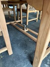 Load image into Gallery viewer, Teak Garden 180-240cm Rectangle Extending Table 4cm + 8 Warwick chairs (SECONDS)

