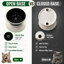 Load image into Gallery viewer, Elevated Slow Feeder Bowl - Ceramic Cat Bowl - Tilted Raised Anti Vomiting - Whisker Friendly - Dishwasher &amp; Microwave Safe - 6 Inch
