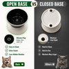 Elevated Slow Feeder Bowl - Ceramic Cat Bowl - Tilted Raised Anti Vomiting - Whisker Friendly - Dishwasher & Microwave Safe - 6 Inch