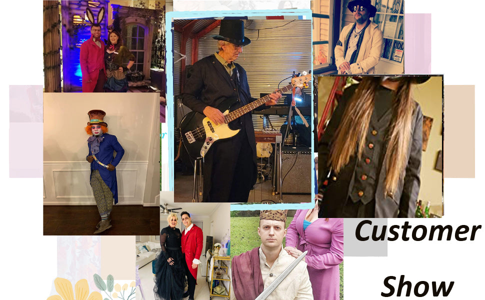 Sangdut Medieval Halloween Tailcoat Jacket Costumes for Men, Gothic Victorian