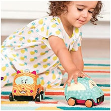 Load image into Gallery viewer, B.Toys Plush Pull Cars squeaky motion soft pack of 3 age 12 months up SET OF 3
