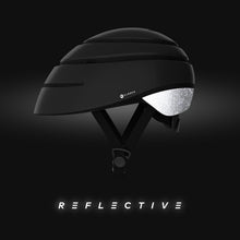 Load image into Gallery viewer, CLOSCA. Foldable helmet for bicycle and electric scooter. BLACK AND SILVER SIZE LARGE
