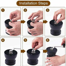 Load image into Gallery viewer, Manual Coffee Grinder with Ceramic Burrs and Lengthen Stainless Steel Handle
