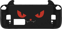 Load image into Gallery viewer, PlayVital Cute Demon Protective Case for Steam Deck LCD &amp; OLED, Kawaii Anti-Slip Protector for Steam Deck OLED with Thumb Grip Caps &amp; Trackpads Stickers &amp; Back Button Enhancement Set - Black
