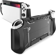 Load image into Gallery viewer, Mumba Dockable Case for Nintendo Switch OLED 2021, [Blade Series] TPU Grip Protective Cover Accessories Compatible with Nintendo Switch OLED 7 Inch and Joy-Con Controller (Black)
