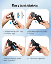 Load image into Gallery viewer, SUPERUS Upgraded Controller Grips Cover Compatible with Meta Quest 3S/Quest 3 Accessories, All-Silicone Controller Grips for Quest 3S/Quest 3 with Battery Opening and Knuckle Straps Protector
