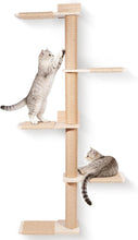 Load image into Gallery viewer, Tall Cat Tree Wall-Mounted Cat Tower Climbing Tree for Indoor Cats

