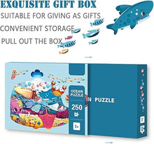 Load image into Gallery viewer, 250 Pieces Whale Animal Shaped Kids Puzzles Ocean World Floor Jigsaw Puzzle

