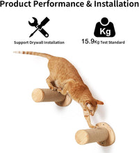 Load image into Gallery viewer, FUKUMARU Cat Wall Furniture Cat Climbing Step 30cm Wall Mounted Jute Scratch posts
