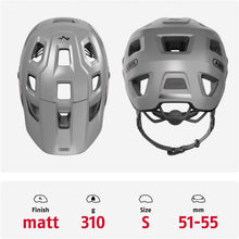 Load image into Gallery viewer, ABUS MTB Helmet MoDrop, Silver, Size S
