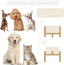 Load image into Gallery viewer, Elevated Dog Bowls Set Raised Dog Bowls with Wooden Stand Ceramic Cat/Dogs

