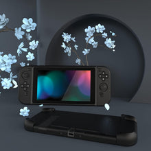 Load image into Gallery viewer, eXtremeRate PlayVital Back Cover for Nintendo Switch Console, Handheld Controller Separable Protector Hard Shell for NS Joycon, Customized Dockable Protective Case for Nintendo Switch - Black
