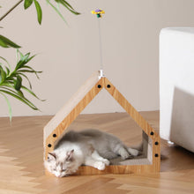 Load image into Gallery viewer, FUKUMARU Cat Scratching Board, Extra Long 42 cm House Shape Scratcher Board
